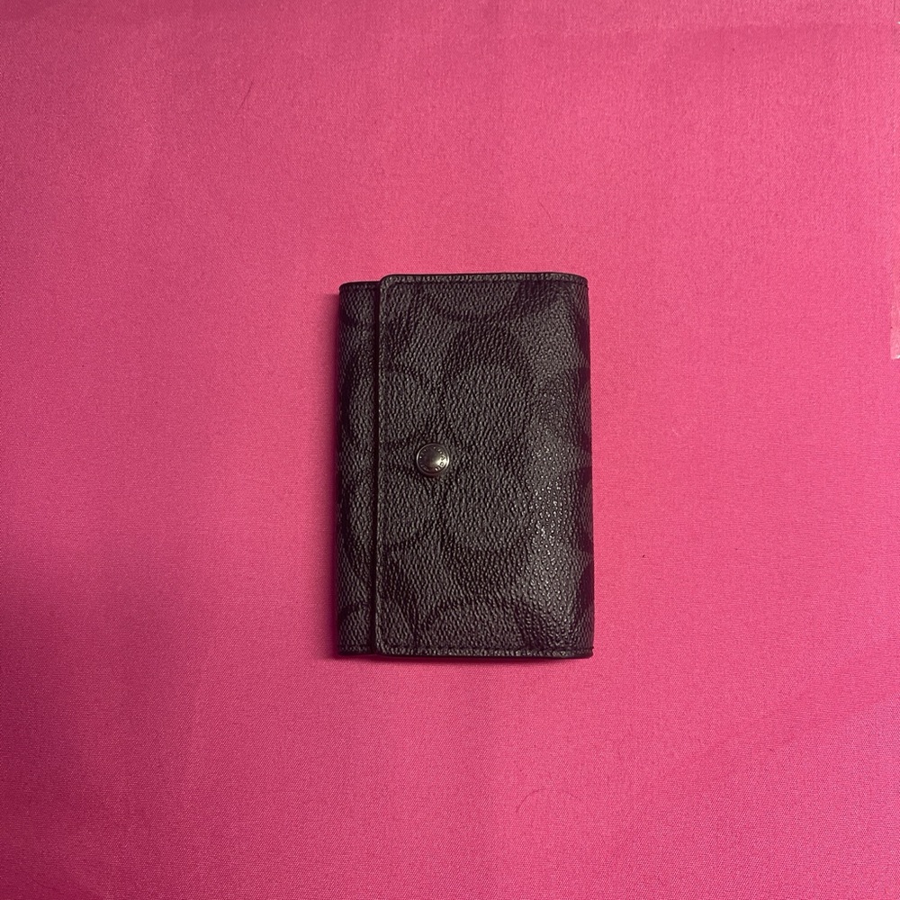 Coach Black and Brown Key Holder